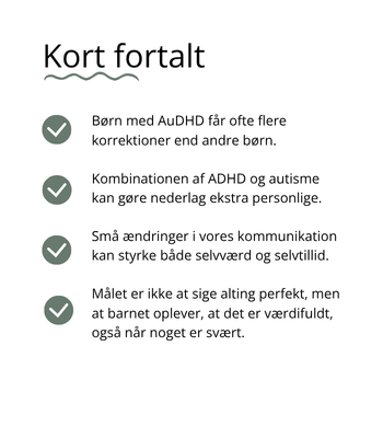 Børn med AuDHD får flere korrektioner end andre børn